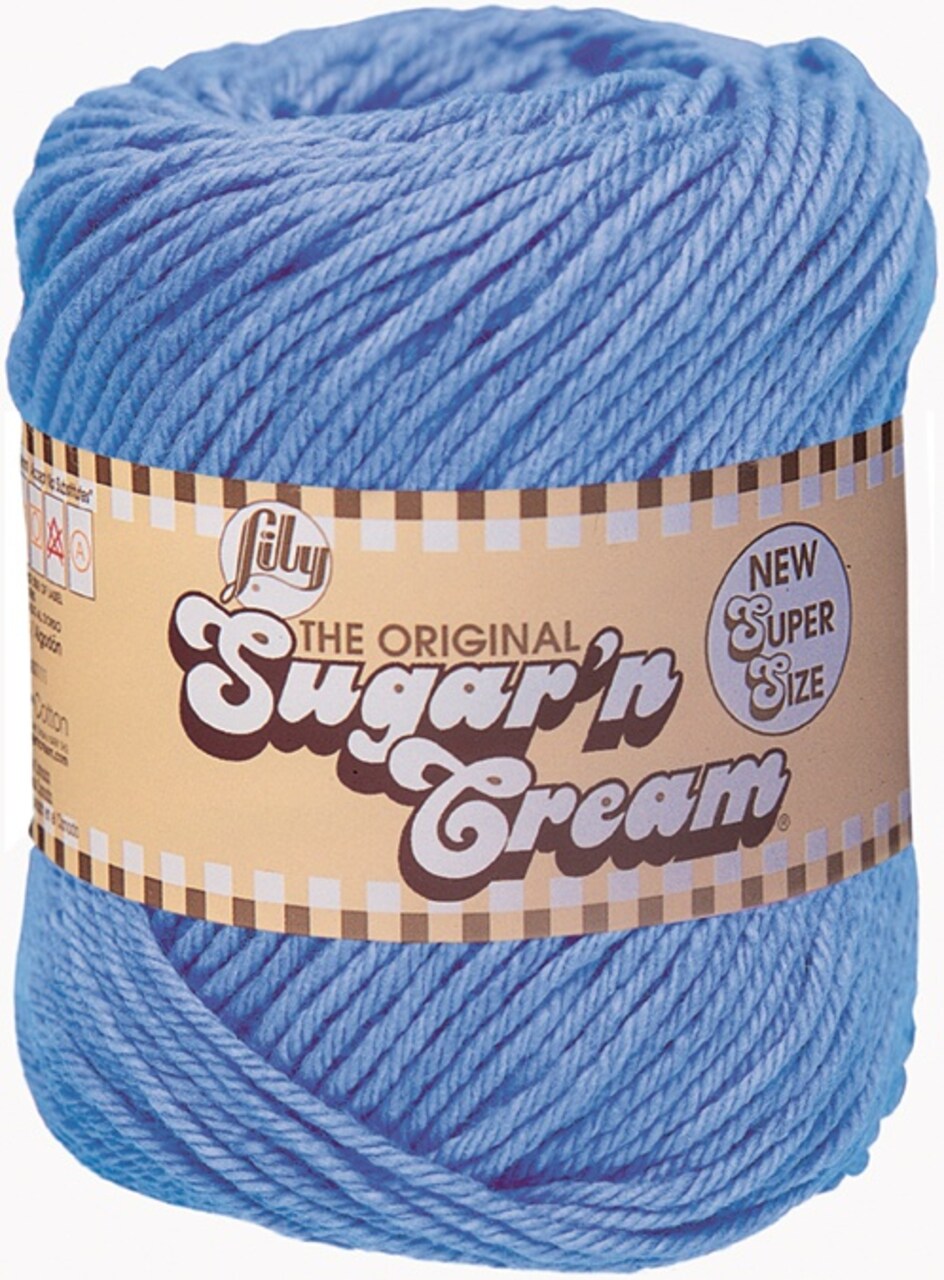Lily Sugar'N Cream Super Size Mod Blue Yarn - 6 Pack of 113g/4oz